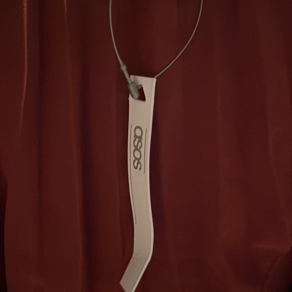 NWT ASOS Rust Ruffle Strapless Dress - Picture 9 of 9